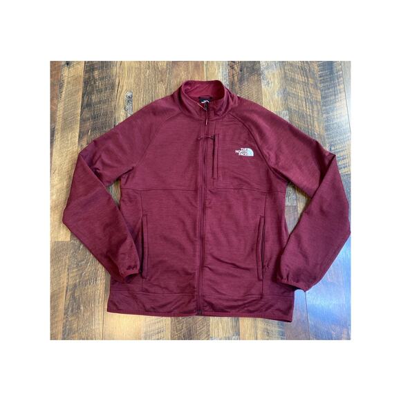 The North Face Canyonlands Full Zip Jacket Fleece Red Maroon Size Medium - Picture 1 of 4